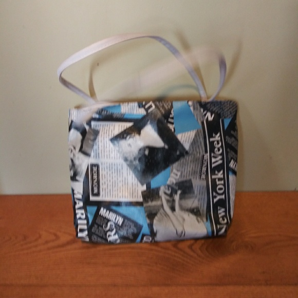 Marilyn Monroe newspaper print style handbag - Picture 3 of 4